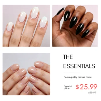 Essence of Contrast Bundle | 3 Sets of Non-UV Gel Nail Wraps (Salon-Quality)