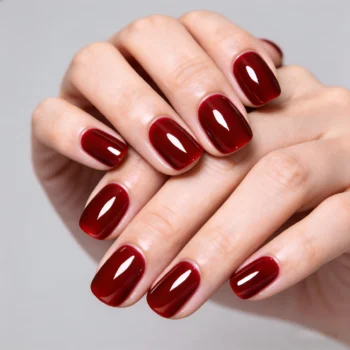 red uv-free gel nail wraps