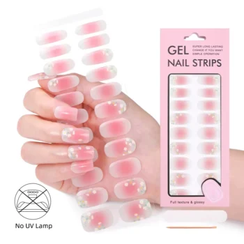 (#0082）Aurora Blush UV-Free Nail gel wraps