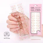 (#0110)Sparkling Petals UV-Free Nail gel wraps