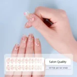 (#0110)Sparkling Petals UV-Free Nail gel wraps