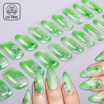 (#0385)Emerald Dream UV-Free Nail gel wraps